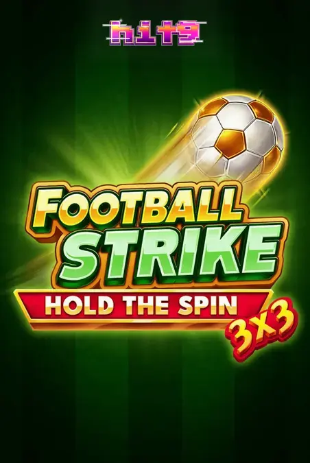 Tampilan visual slot 3x3 Football Strike dengan elemen sepak bola dan mesin buah klasik